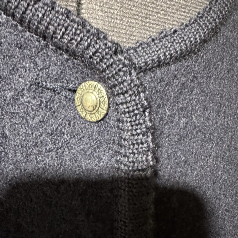 Geiger Austria Women's 40 Navy Boiled Wool Jacket Cardigan Vintage - Picture 3 of 9